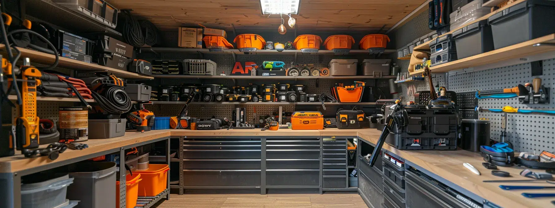 a detailed and organized workshop displays custom arrow tag equipment neatly arranged on shelves, with tools and cleaning supplies nearby, highlighting essential maintenance and repair techniques for optimal gear performance. - Brainy Actz Escape Rooms a detailed and organized workshop displays custom arrow tag equipment neatly arranged on shelves, with tools and cleaning supplies nearby, highlighting essential maintenance and repair techniques for optimal gear performance.