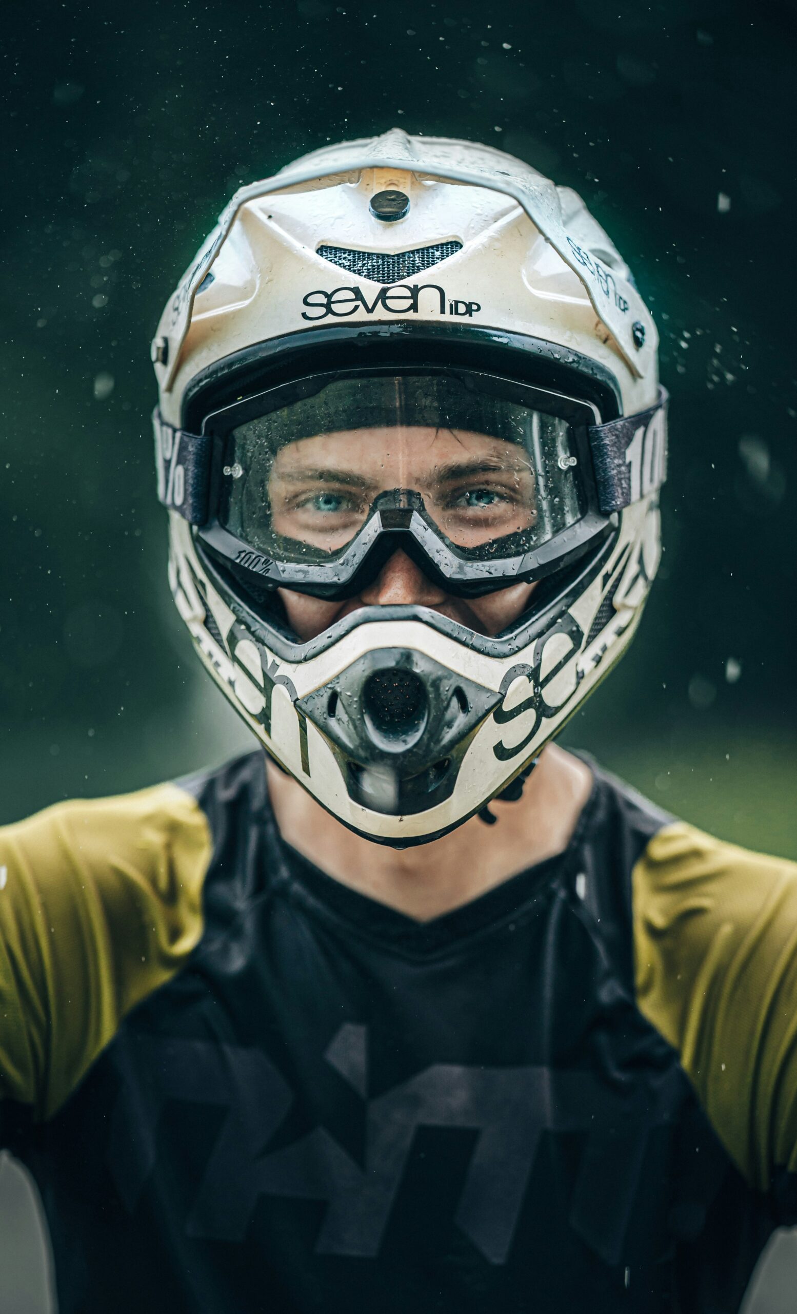 A person wearing a full-face helmet and protective goggles, highlighting the importance of safety in high-impact activities like arrow tag. - Brainy Actz Escape Rooms A person wearing a full-face helmet and protective goggles, highlighting the importance of safety in high-impact activities like arrow tag.