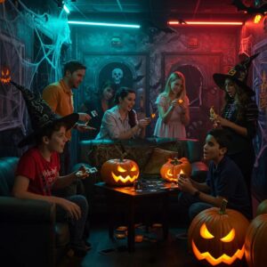 families and friends engaging in a halloween escape room filled with spooky decorations and puzzles 0a48f5bb ef60 41ba af6f 046e9f7ae039webp - Brainy Actz Escape Rooms Families and friends engaging in a Halloween escape room filled with spooky decorations and puzzles